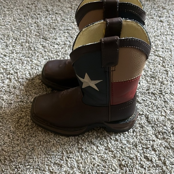 Durango lil 8’ Texas Flag Kids Brown Boots Size 9 - Picture 4 of 5